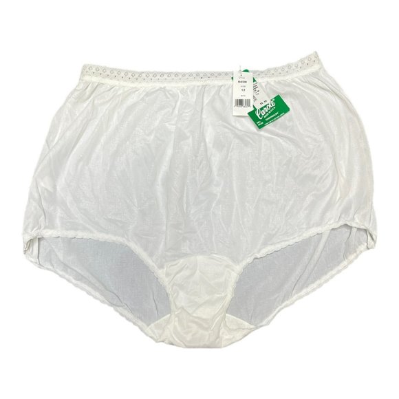 Carole Embossolon Panties 845H White Nylon Hipster Briefs Sz 12 NWT - Picture 1 of 5